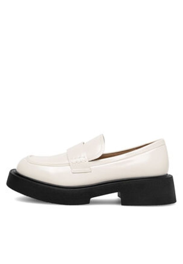Badura Loafersy WFA2588-1Z Biały. Kolor: biały. Materiał: lakier, skóra