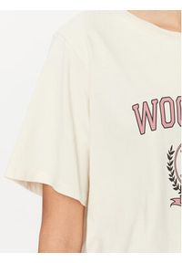 Woolrich T-Shirt Ivy CFWWTE0080FRUT3333 Écru Regular Fit. Materiał: bawełna
