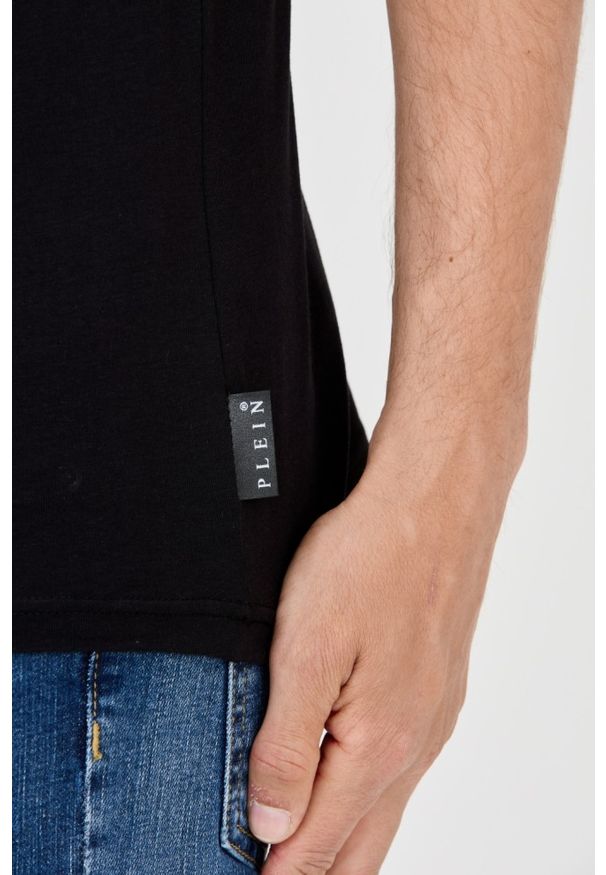 Philipp Plein - PHILIPP PLEIN T-shirt męski z dużym logo, Rozmiar M. Kolor: czarny