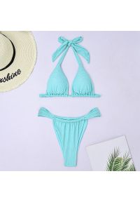 Intica - Bikini wiązane z regulowanymi ramiączkami na plażę i basen Deena. Kolor: niebieski. Materiał: materiał #1