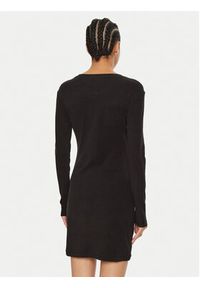Guess Sukienka dzianinowa O4BK02 KCHZ2 Czarny Regular Fit. Kolor: czarny. Materiał: bawełna, dzianina