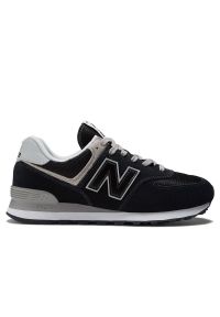 Buty unisex New Balance ML574EVB - czarne. Okazja: na co dzień. Kolor: czarny. Materiał: guma, skóra, zamsz. Szerokość cholewki: normalna. Model: New Balance 574 #1