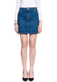 Lee - LEE A LINE ZIP SKIRT DAMSKA SPÓDNICA JEANSOWA L38FLTYM. Materiał: jeans #3