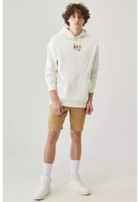 Lee - LEE LOOSE HOODIE MĘSKA BLUZA Z KAPTUREM LOGO ECRU L83SSPNQ. Typ kołnierza: kaptur