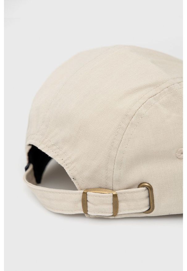Vans czapka kolor beżowy gładka. Kolor: beżowy. Wzór: gładki