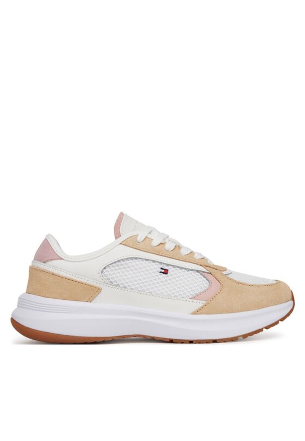 TOMMY HILFIGER - Tommy Hilfiger Sneakersy Sporty Runner FW0FW08644 Biały. Kolor: biały. Materiał: materiał