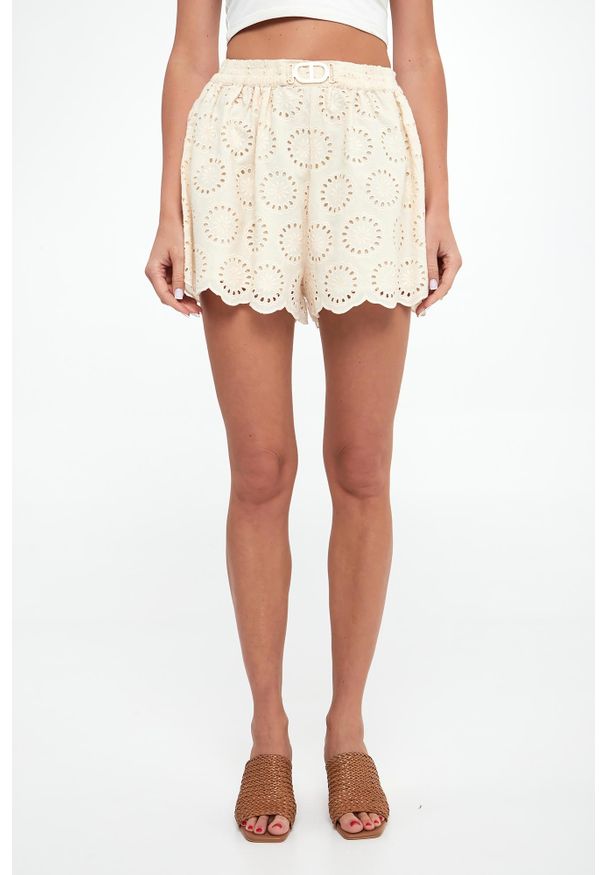 Twinset Milano - Szorty damskie ażurowe TWINSET. Wzór: ażurowy