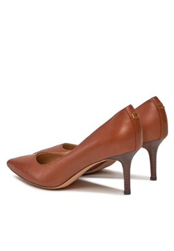 Lauren Ralph Lauren - LAUREN RALPH LAUREN Szpilki 802940602002 Brązowy. Kolor: brązowy. Materiał: skóra. Obcas: na szpilce