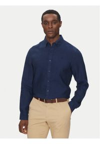 Michael Kors Koszula CS4400H4YT Granatowy Relaxed Fit. Kolor: niebieski. Materiał: len #1