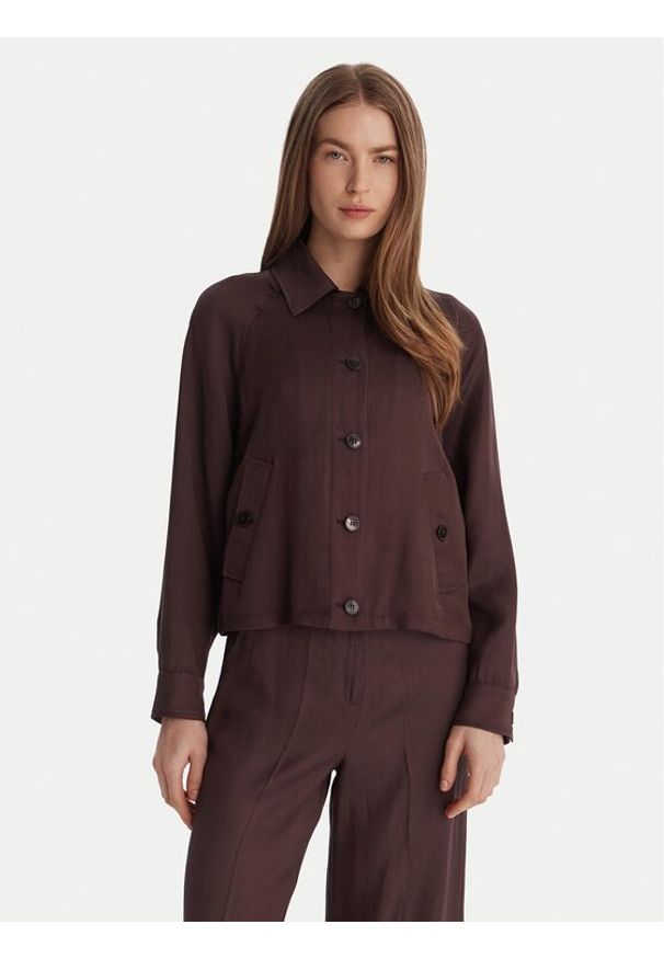 Marella Koszula Baia1 2615191051 Brązowy Regular Fit. Kolor: brązowy. Materiał: wiskoza