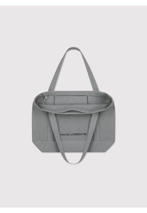 Pako Lorente - PAKO LORENTE - Szara torba materiałowa unisex. Kolor: szary. Materiał: materiał