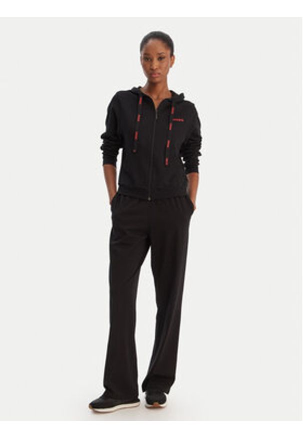 Hugo - HUGO Spodnie piżamowe 50555624 Czarny Regular Fit. Kolor: czarny. Materiał: bawełna