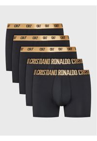Cristiano Ronaldo CR7 Komplet 5 par bokserek Basic 8123-49 Czarny. Kolor: czarny. Materiał: bawełna, syntetyk