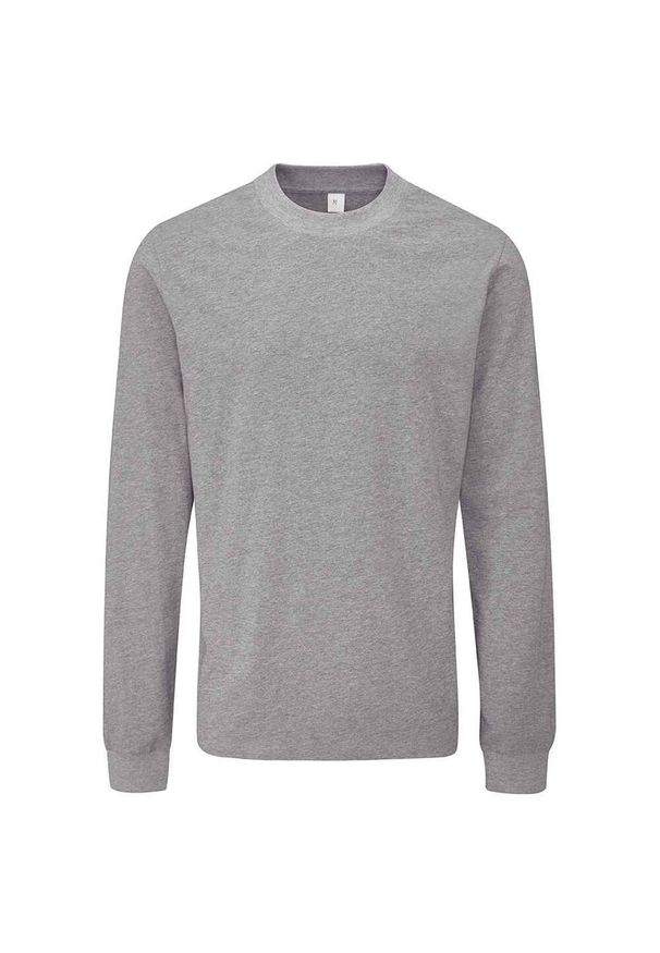 MANTIS - Koszulka Z Długim Rękawem Dla Dorosłych Unisex Essential Heavyweight. Kolor: szary. Długość rękawa: długi rękaw. Długość: długie. Sport: turystyka piesza