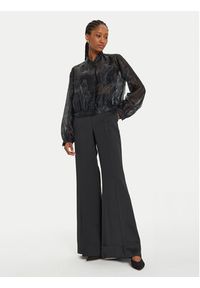 TwinSet - TWINSET Bluza 241TP2020 Czarny Loose Fit. Kolor: czarny. Materiał: syntetyk #5