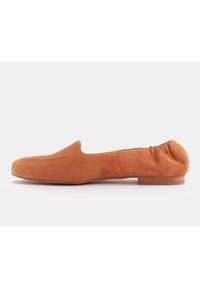 Marco Shoes Baleriny damskie z gumką w cholewce pomarańczowe. Kolor: pomarańczowy. Szerokość cholewki: normalna #8