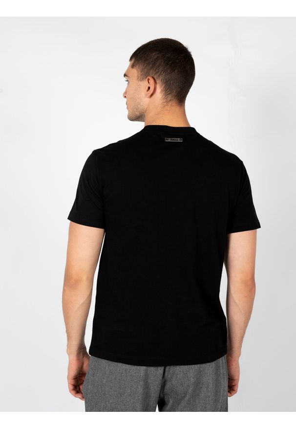 Les Hommes T-Shirt | LBT1019700N | Mężczyzna | Czarny. Okazja: na co dzień. Kolor: czarny. Materiał: bawełna, poliester, elastan. Długość rękawa: krótki rękaw. Styl: elegancki, casual