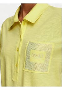 Liu Jo Polo TA6159 JS870 Żółty Regular Fit. Typ kołnierza: polo. Kolor: żółty. Materiał: bawełna #2
