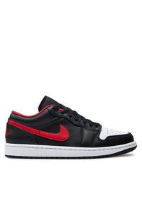 Nike Sneakersy Air Jordan 1 Low 553558 063 Czarny. Kolor: czarny. Materiał: skóra. Model: Nike Air Jordan #1