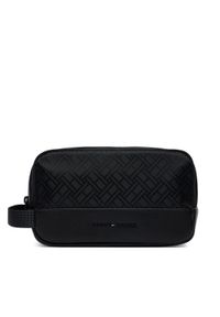 TOMMY HILFIGER - Tommy Hilfiger Kosmetyczka Th Nylon Jacquard Washbag AM0AM14508 Czarny. Kolor: czarny. Materiał: skóra #1