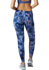 Legginsy damskie New Balance Printed Impact Run Tight. Kolor: niebieski. Materiał: elastan, poliester. Sport: bieganie