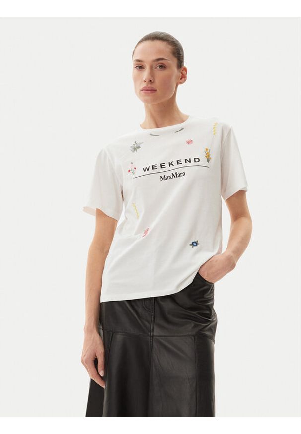 Weekend Max Mara T-Shirt 2515971042650 Biały Regular Fit. Kolor: biały. Materiał: bawełna