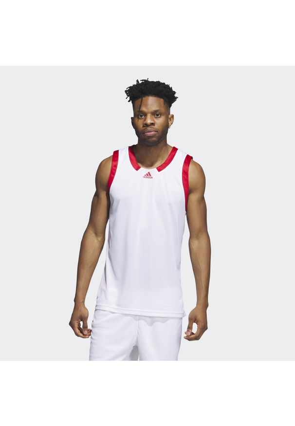 Adidas - Icon Squad Jersey. Kolor: biały, wielokolorowy, czerwony. Materiał: jersey