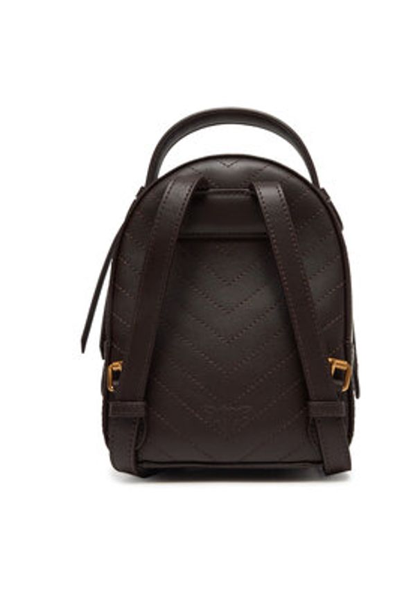 Pinko - PINKO Plecak Love Click Mini Backpack PE 25 PLTT 103614 A1J2 Brązowy. Kolor: brązowy. Materiał: skóra