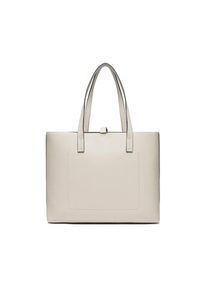 Calvin Klein Jeans Torebka Minimal Monogram Slim Tote34 K60K611501 Écru. Materiał: skórzane