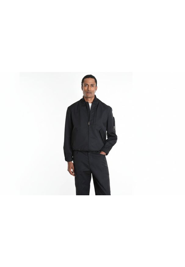 La Haine Inside Us Kurtka Bomber | 3Z M1205 | Mężczyzna | Czarny. Typ kołnierza: kołnierzyk stójkowy. Kolor: czarny. Materiał: bawełna, poliester. Sezon: lato. Styl: elegancki, klasyczny, sportowy