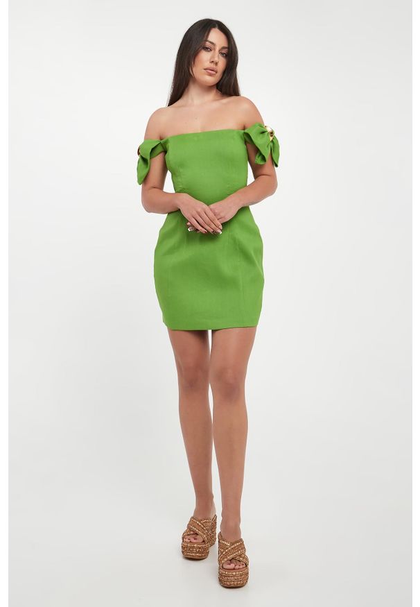 Elisabetta Franchi - Sukienka hiszpanka ELISABETTA FRANCHI. Typ kołnierza: dekolt hiszpanka