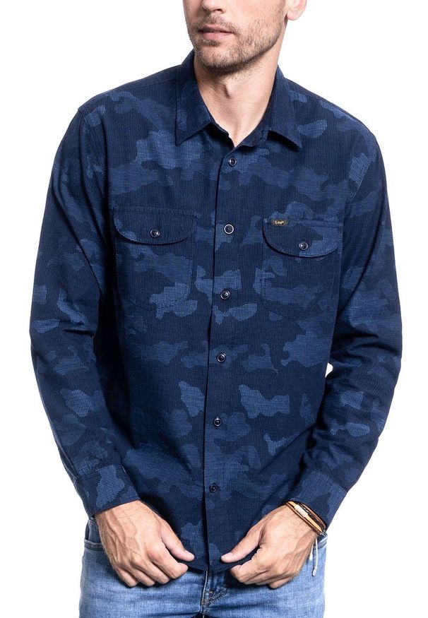 Lee - MĘSKA KOSZULA LEE WORKER SHIRT RELAXED FIT WASHED BLUE L68HDSLR 112117125