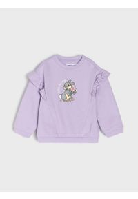 Sinsay - Bluza crewneck z nadrukiem Bambi - fioletowy. Kolor: fioletowy. Wzór: nadruk #1