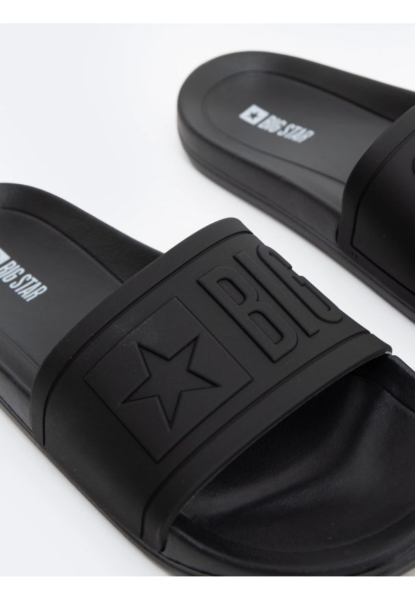 Big-Star - Klapki męskie plażowe czarne DD174690 900. Okazja: na plażę. Kolor: czarny. Materiał: materiał