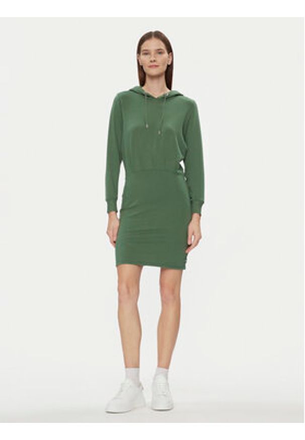 DKNY Sport Sukienka dzianinowa DP3D4832 Zielony Relaxed Fit. Kolor: zielony. Materiał: syntetyk. Typ sukienki: sportowe. Styl: sportowy