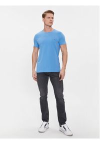 TOMMY HILFIGER - Tommy Hilfiger T-Shirt MW0MW10800 Niebieski Slim Fit. Kolor: niebieski. Materiał: bawełna