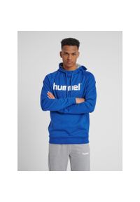 Bluza do piłki ręcznej męska Hummel Cotton Logo z kapturem. Typ kołnierza: kaptur. Kolor: niebieski