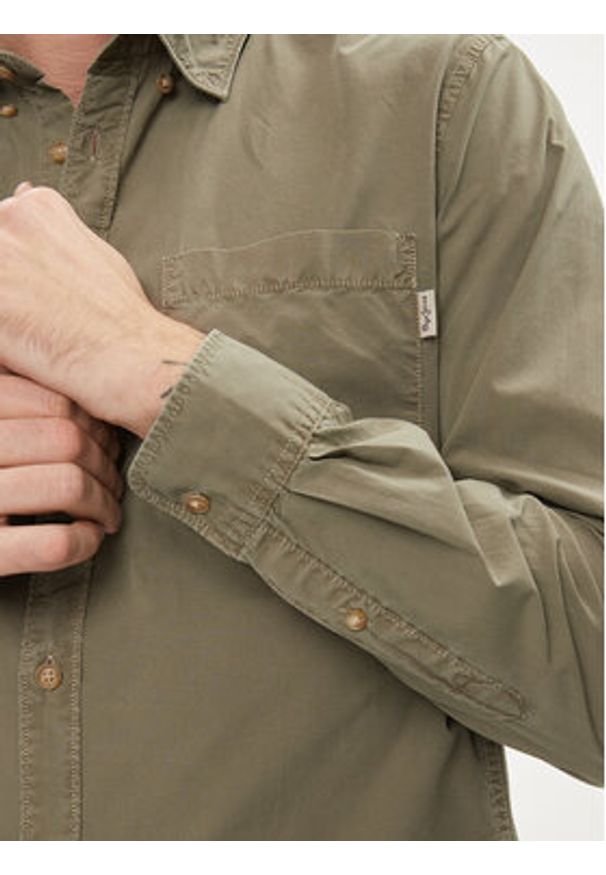 Pepe Jeans Koszula Prince PM308270 Zielony Regular Fit. Kolor: zielony. Materiał: bawełna