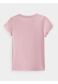 4f - T-shirt z nadrukiem dziewczęcy. Kolor: różowy. Materiał: bawełna. Wzór: nadruk #2