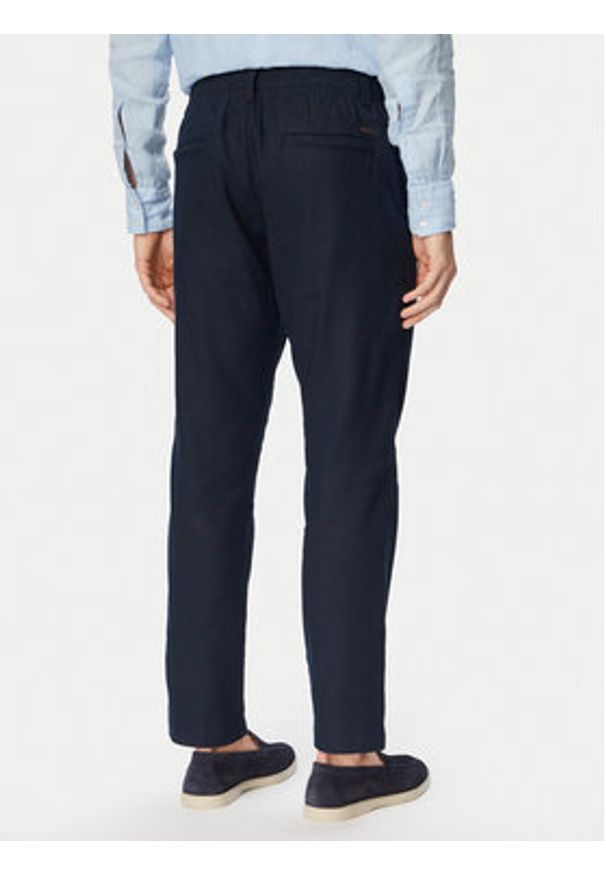 BOSS Chinosy Sanderson-L-3 50559595 Granatowy Regular Fit. Kolor: niebieski. Materiał: len