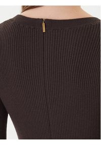 MICHAEL Michael Kors Sukienka dzianinowa MF5835G4VR Brązowy Slim Fit. Kolor: brązowy. Materiał: wełna #5