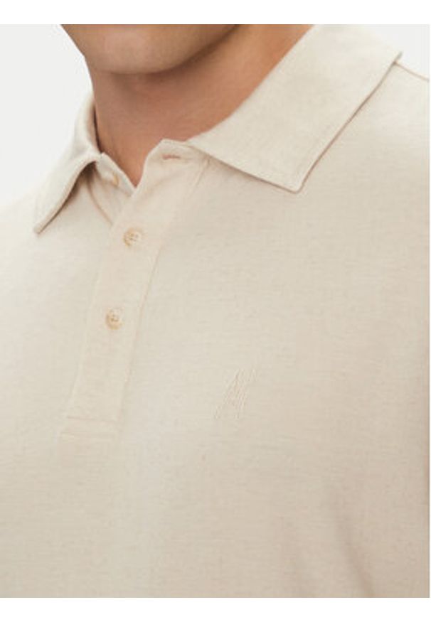 Marciano Guess Polo 5GHP01 6315A Beżowy Regular Fit. Typ kołnierza: polo. Kolor: beżowy. Materiał: wiskoza