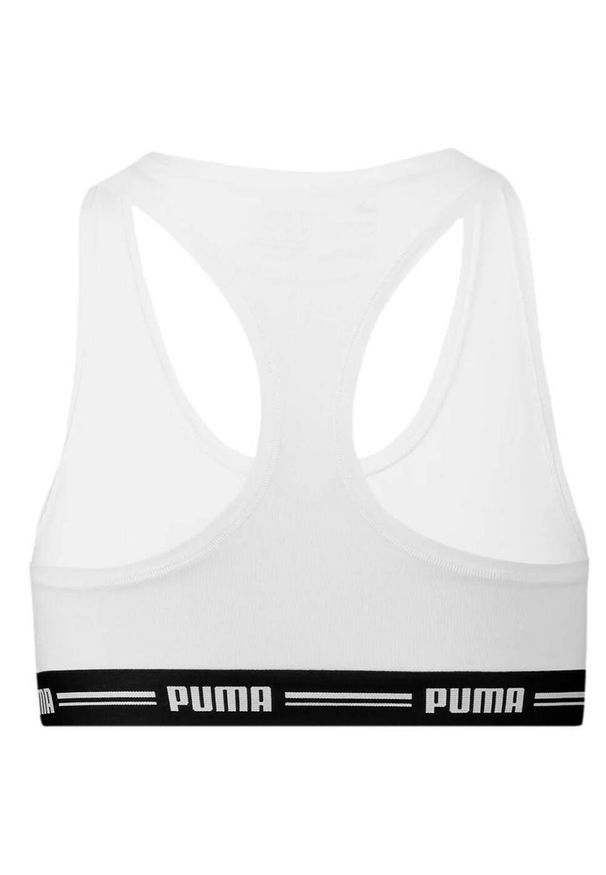 Puma - Biustonosz Sportowy Damski Racerback. Kolor: biały