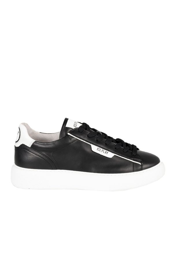 Ice Play Sneakersy | TENDER001M3L1 | Mężczyzna | Czarny. Okazja: na co dzień. Nosek buta: okrągły. Kolor: czarny. Materiał: skóra, tkanina. Sezon: lato