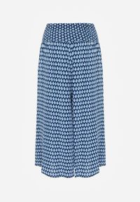 Renee - Granatowo-Niebieskie Szerokie Spodnie z Wiskozy z Marszczoną Gumką w Talii Mellody. Kolor: niebieski. Materiał: wiskoza. Styl: boho #5
