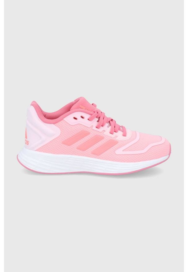 Adidas - adidas buty dziecięce Duramo 10 K GZ1058 kolor różowy. Nosek buta: okrągły. Zapięcie: sznurówki. Kolor: różowy. Materiał: materiał, guma