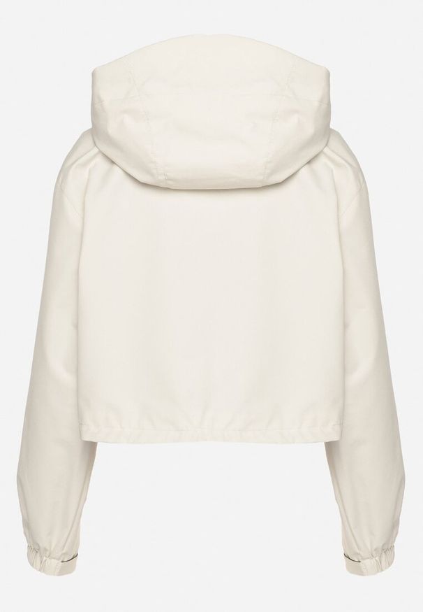 Born2be - Biała Kurtka Oversize z Nieodpinanym Kapturem i Kieszeniami Firlio. Okazja: na co dzień. Kolor: biały. Materiał: jeans. Długość rękawa: długi rękaw. Długość: długie. Styl: elegancki, casual, klasyczny