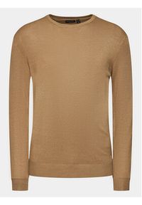 Brave Soul Sweter MK-36ARUNDELB Brązowy Regular Fit. Kolor: brązowy. Materiał: wiskoza