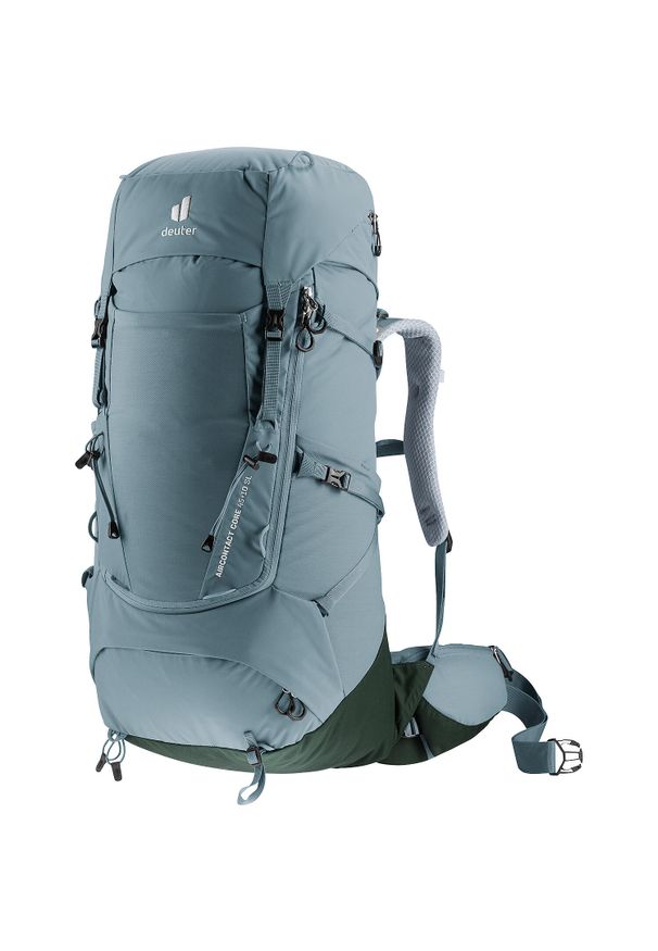 Plecak trekkingowy damski Deuter Aircontact Core 45+10 SL - shale/ivy/ivy. Kolor: szary