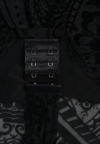 Born2be - Czarne Body z Siateczki Mophel. Okazja: na co dzień. Kolor: czarny. Materiał: wiskoza, welur, jeans, materiał. Styl: elegancki, casual #3